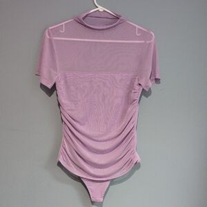 Mesh Purple Women's Top Size L